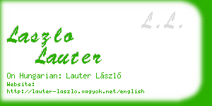 laszlo lauter business card