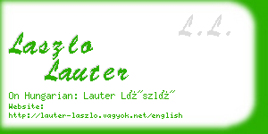 laszlo lauter business card